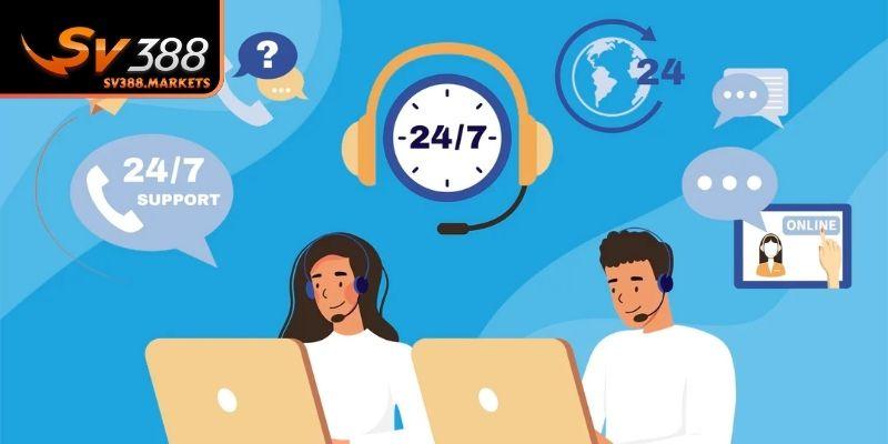 Hỗ trợ hội viên thông qua live chat trực tuyến 24/7